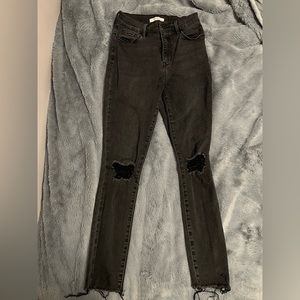 Pacsun skinny black distressed jeans. High rise jegging. Size 26.